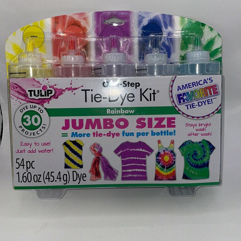 NEW Tulip One Step Tie-Dye Kit Jumbo Size Rainbow Up to 30 Projects